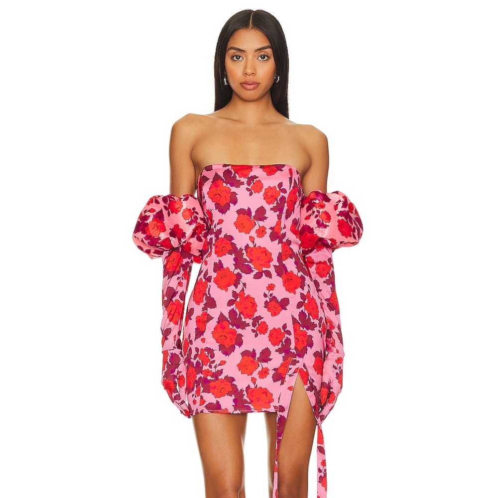 For Love and Lemons Huda Mini Dress in Pink xl